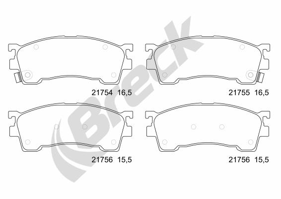 Set placute frana,frana disc 21755 00 701 10 BRECK